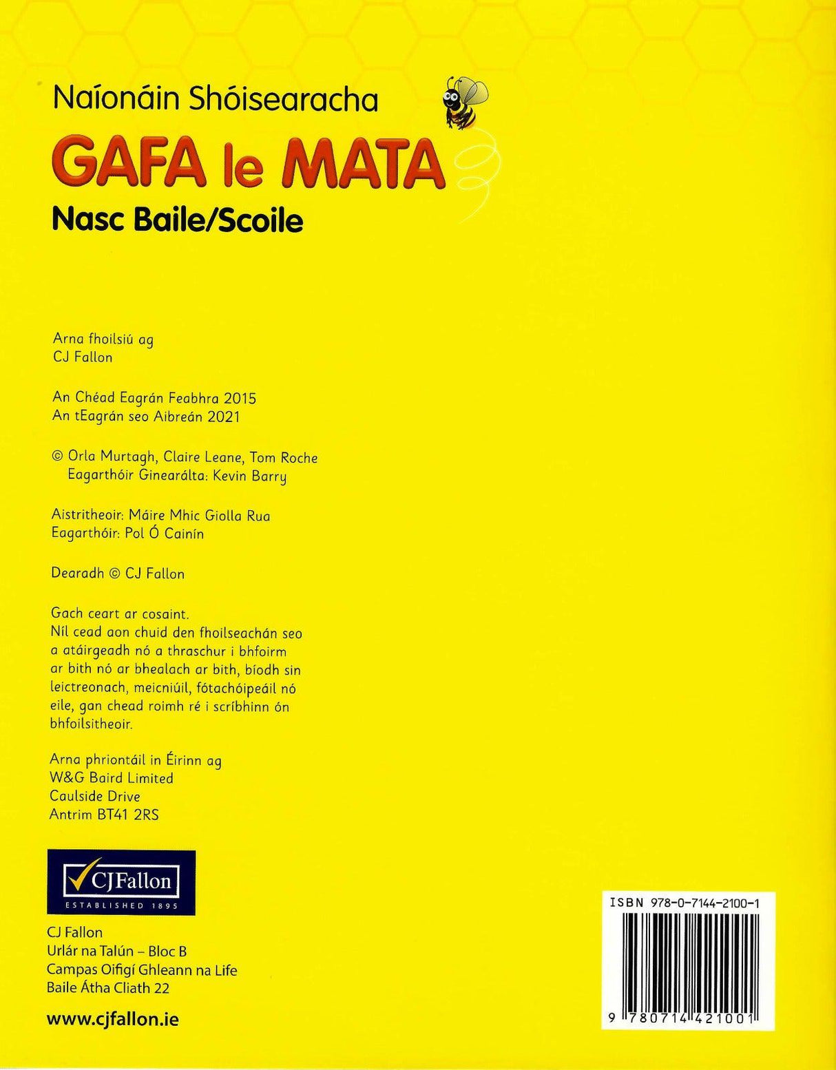 ■ Gafa le Mata - Naionain Shoisearacha Paicead - 1st / Old Edition (2015) by CJ Fallon on Schoolbooks.ie