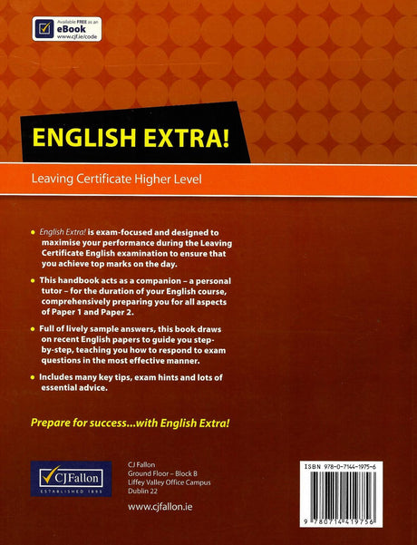 English Extra! - Leaving Cert - Higher Level by CJ Fallon on Schoolbooks.ie