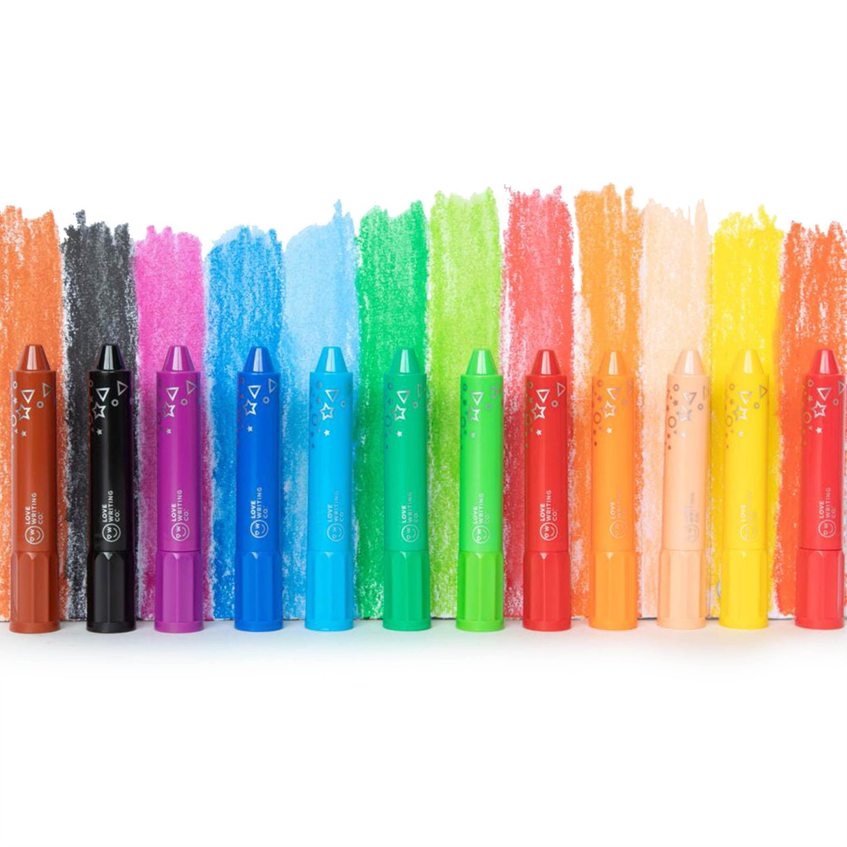 Love Writing Co - 3-in-1 Washable Arty Crayons - Pack of 12 by Love Writing Co. on Schoolbooks.ie