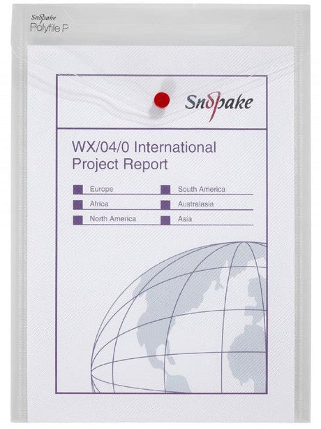 Snopake - Polyfile P File Wallet - Portrait - A4 - Clear - Pack of 5 by Snopake on Schoolbooks.ie