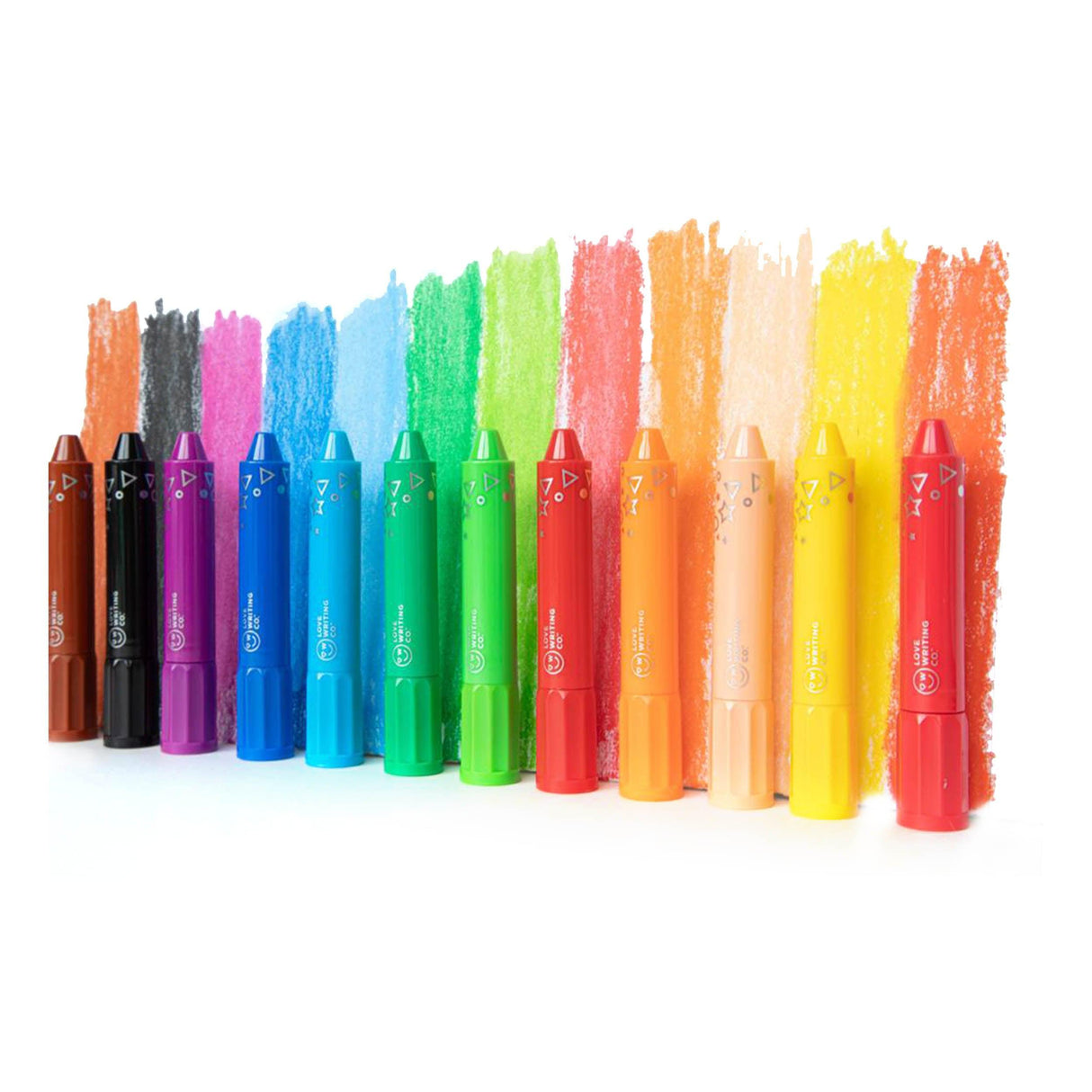 Love Writing Co - 3-in-1 Washable Arty Crayons - Pack of 12 by Love Writing Co. on Schoolbooks.ie