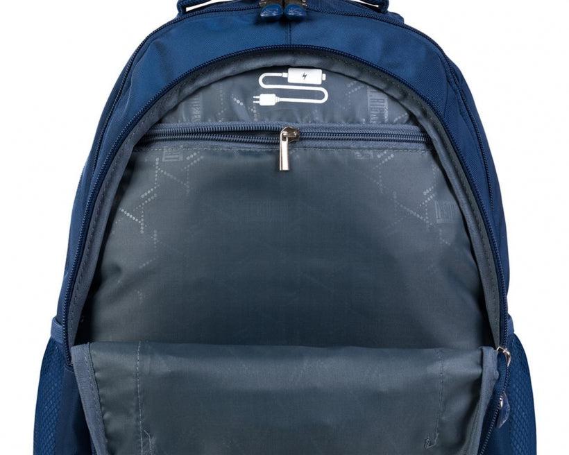 St.Right - Navy Blue - 4 Compartment Backpack - BP5 by St.Right on Schoolbooks.ie