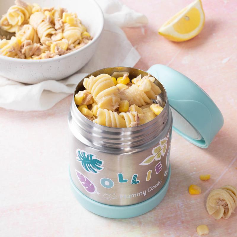 Mummy Cooks - Jungle Food Flask - Mist Green - 300ml by Mummy Cooks on Schoolbooks.ie