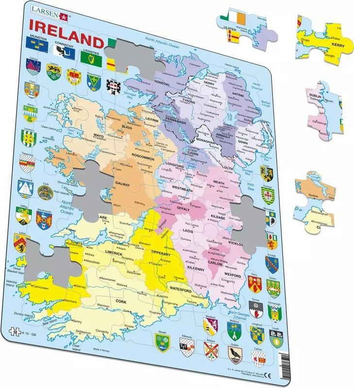 ■ Éire Political Map - Card Puzzle by An Gum on Schoolbooks.ie