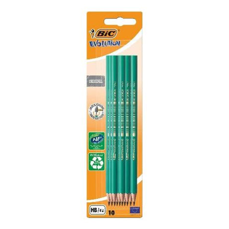 BIC - Evolution Pencils - HB - Pack of 10 by BIC on Schoolbooks.ie