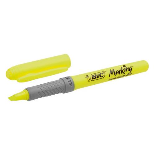 BIC - Card 5 Assorted 3.4mm Grip Highlighter Pens by BIC on Schoolbooks.ie