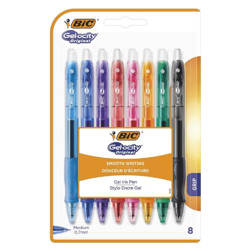 BIC - Card 8 Gelocity Original 0.7mm Gel Ink Grip Pens by BIC on Schoolbooks.ie