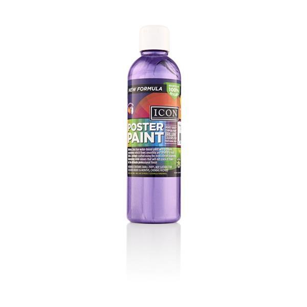 Icon 300ml Pearlescent Poster Paint - Purple by Icon on Schoolbooks.ie