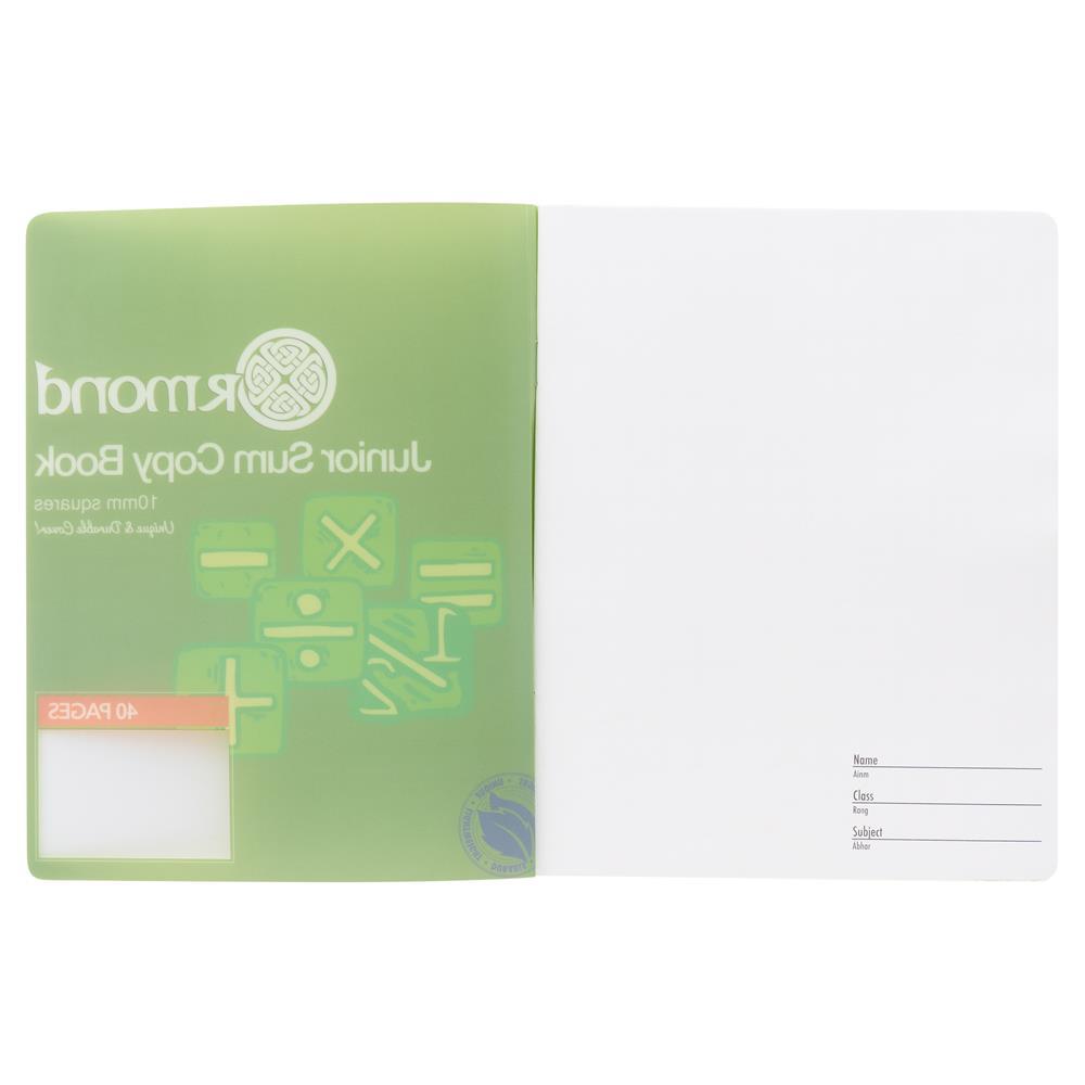 Ormond 40 Page 10mm Square Durable Cover Junior Sum Copy by Ormond on Schoolbooks.ie
