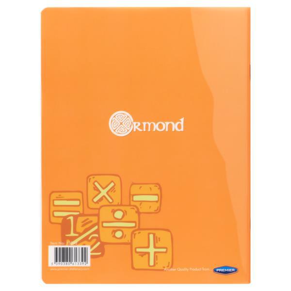 Ormond 40 Page Durable Cover 20mm Square Junior Sum Copy by Ormond on Schoolbooks.ie