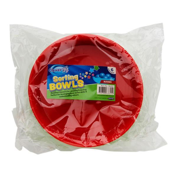 Clever Kidz - Pack of Sorting Bowls Round - Assorted Colours by Clever Kidz on Schoolbooks.ie