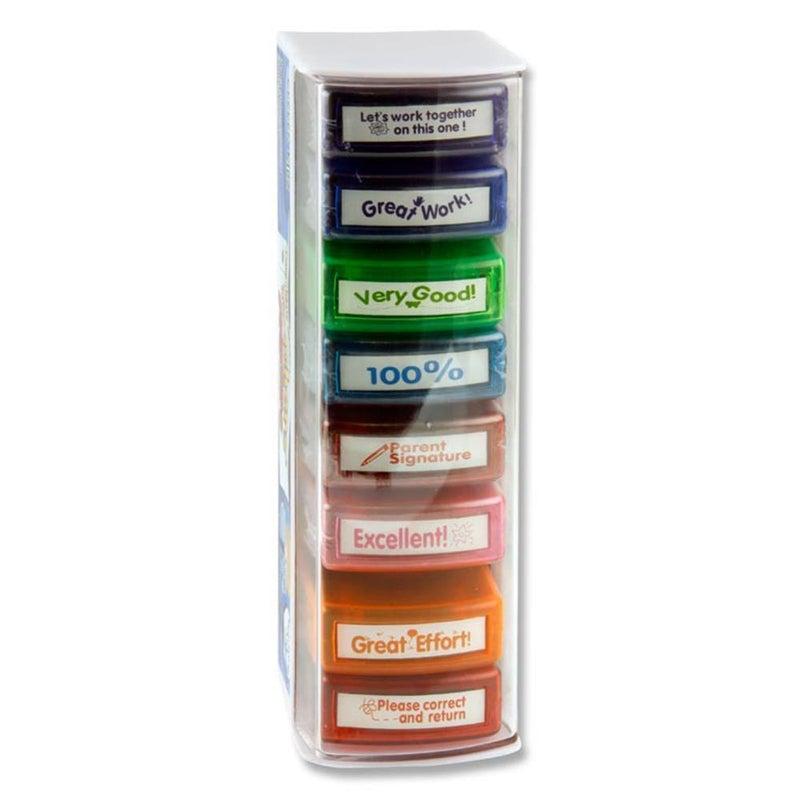 Clever Kidz Set Of 8 Self-inking Teachers Reward Stamps Set by Clever Kidz on Schoolbooks.ie