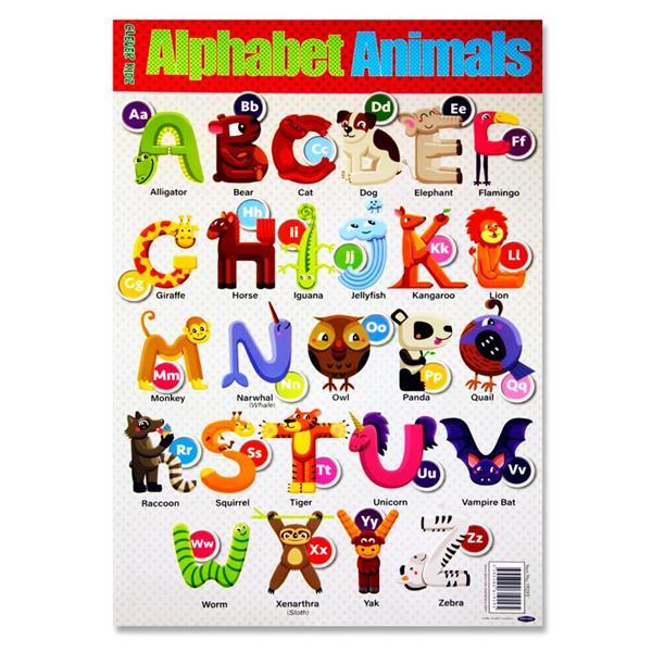 Clever Kidz Wall Chart - Animal Alphabet by Clever Kidz on Schoolbooks.ie