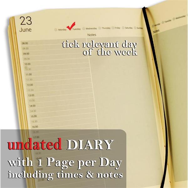 Concept A5 Undated Page A Day Diary With Times And Notes by Concept on Schoolbooks.ie