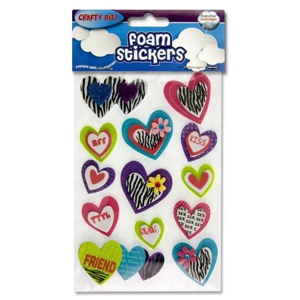 Crafty Bitz 3d Foam Stickers - Hearts by Crafty Bitz on Schoolbooks.ie