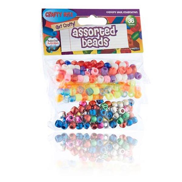 Crafty Bitz Assorted Colour Beads - 36g by Crafty Bitz on Schoolbooks.ie