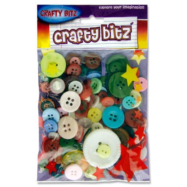 Crafty Bitz - Craft Buttons - Assorted by Crafty Bitz on Schoolbooks.ie