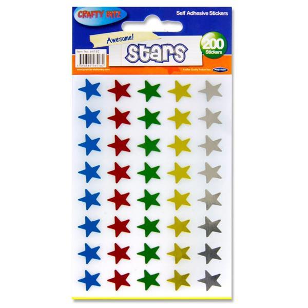 Crafty Bitz - Stickers - Stars - Pack of 200 by Crafty Bitz on Schoolbooks.ie