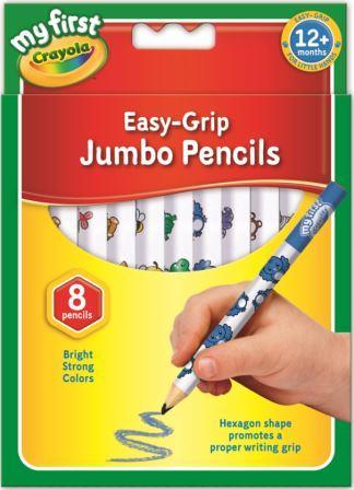 Crayola - My First Easy Grip Jumbo Pencils - Pack of 8 by Crayola on Schoolbooks.ie