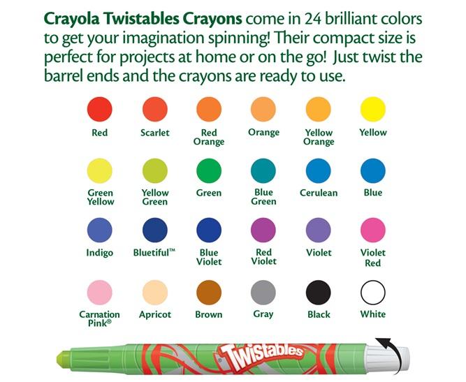 Crayola - Twistable Crayons - Pack of 24 by Crayola on Schoolbooks.ie