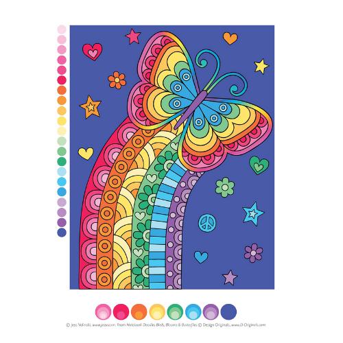 ■ Notebook Doodles - Birds, Blooms and Butterflies - Colouring & Activity Book by Design Originals on Schoolbooks.ie