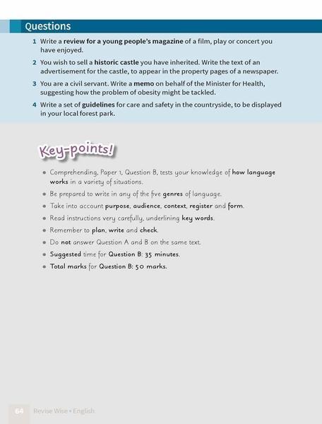 Revise Wise - Leaving Cert - English - Higher Level by Edco on Schoolbooks.ie