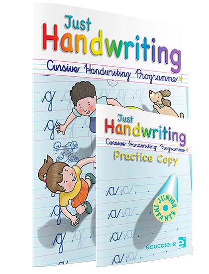 Just Handwriting - Junior Infants - Cursive + Practice Copy by Educate.ie on Schoolbooks.ie