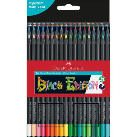 Faber-Castell - 36 Colouring Pencils - Black Edition by Faber-Castell on Schoolbooks.ie