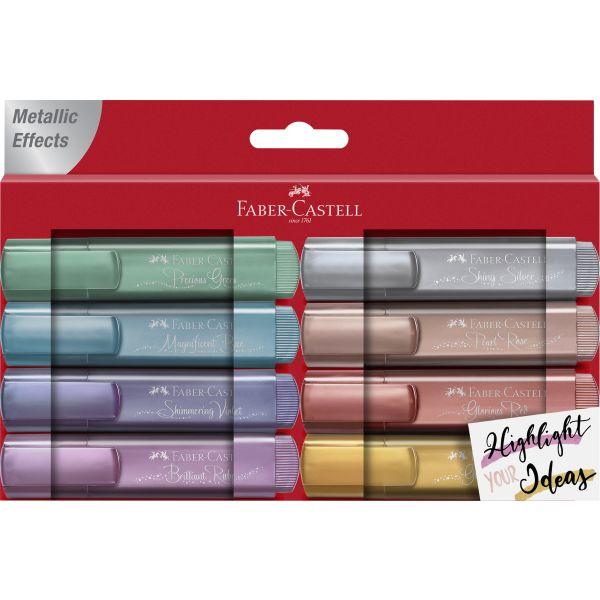 Faber-Castell - Highlighters Metallic Colours - Wallet of 8 by Faber-Castell on Schoolbooks.ie