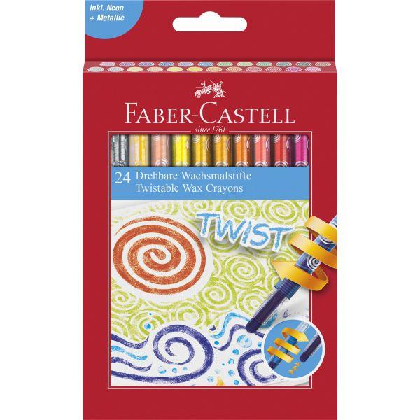 Faber-Castell - Twistable Wax Crayons - Box of 24 by Faber-Castell on Schoolbooks.ie
