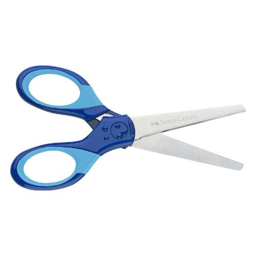 Faber-Castell - Grip School Scissors Blue With Blade Protector Bc by Faber-Castell on Schoolbooks.ie