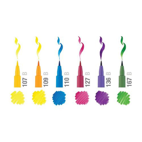 Faber-Castell - Pitt Artist Pen - Basic Wallet of 6 by Faber-Castell on Schoolbooks.ie