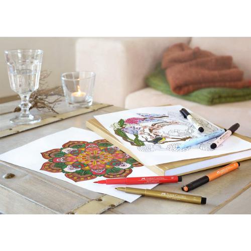 Faber-Castell - Pitt Artist Pen - Basic Wallet of 6 by Faber-Castell on Schoolbooks.ie