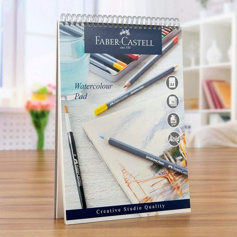 Faber-Castell - Watercolour A4 Spiral Pad - 190gms - 15 Sheets by Faber-Castell on Schoolbooks.ie