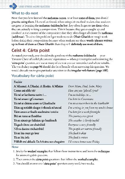 ■ Less Stress More Success - Junior Cert - Irish - Ordinary Level - Old Edition by Gill Education on Schoolbooks.ie