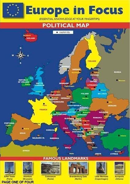 Europe In Focus - Glance Card by Graspit on Schoolbooks.ie