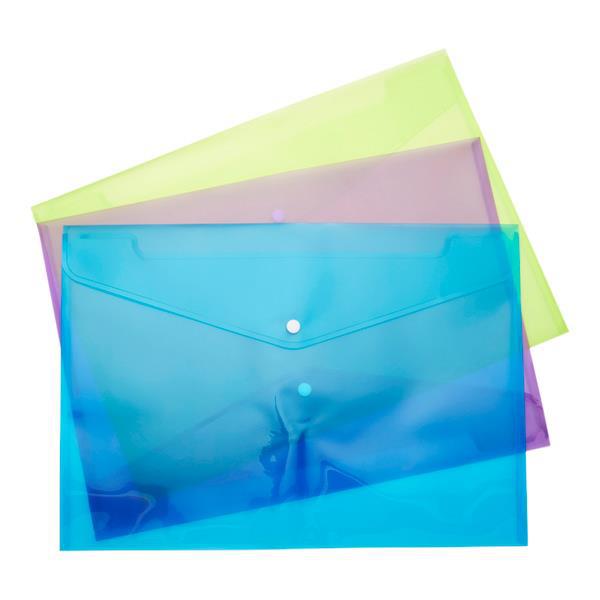 Concept - Button Document Wallets - A3 - Pack of 3 by Concept on Schoolbooks.ie