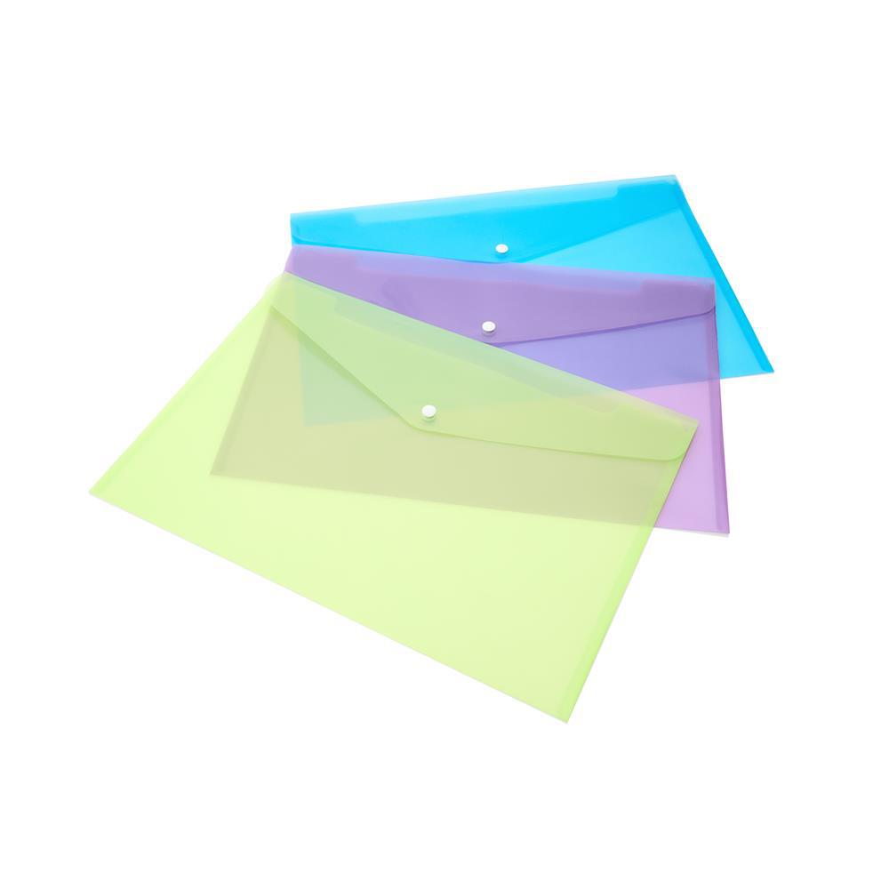 Concept - Button Document Wallets - A3 - Pack of 3 by Concept on Schoolbooks.ie