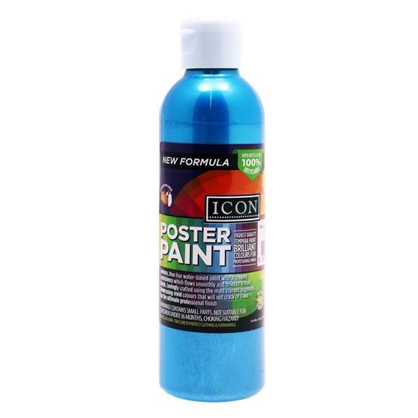 Icon 300ml Pearlescent Poster Paint - Blue by Icon on Schoolbooks.ie