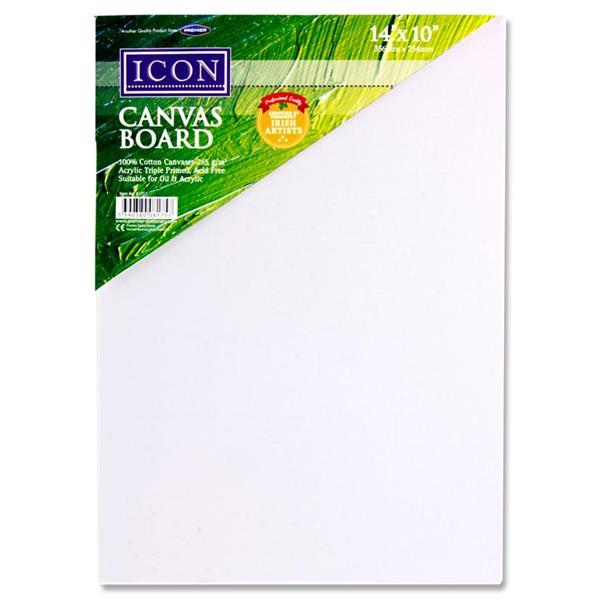 Icon Canvas Board 265gm2 - 14"x10" by Icon on Schoolbooks.ie