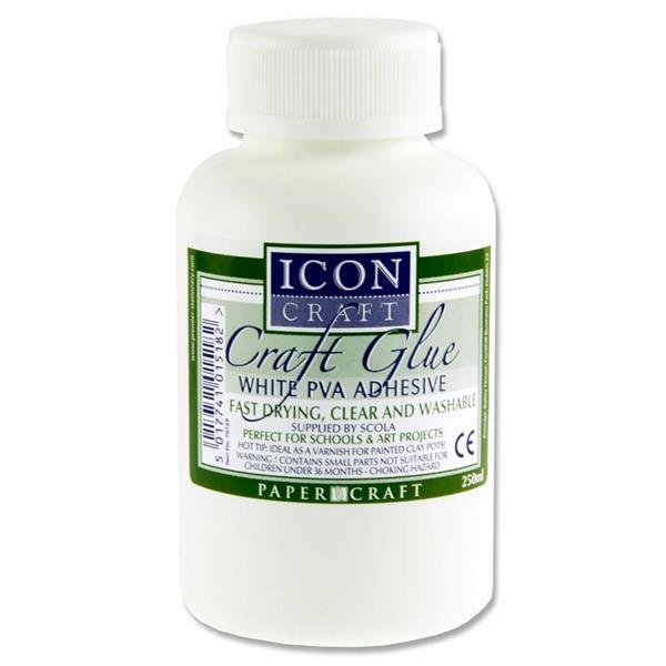 Icon Craft 250ml Pva Craft Glue with Brush by Icon Craft on Schoolbooks.ie