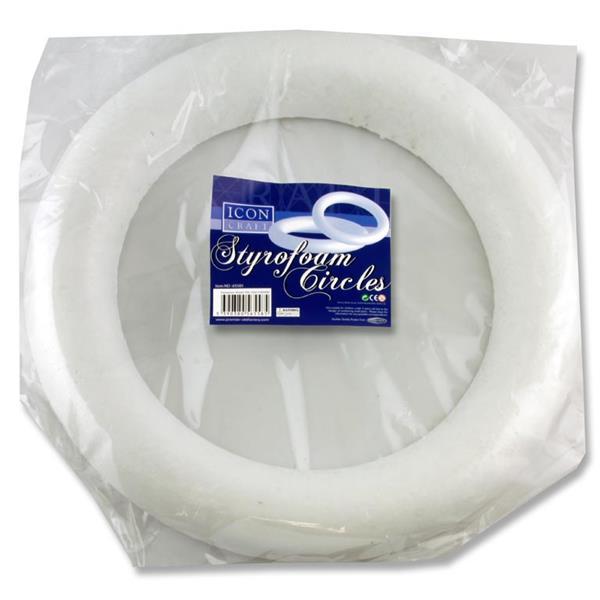 Icon Craft Styrofoam Circle - Flat Wreath - 405mm Diameter by Icon Craft on Schoolbooks.ie