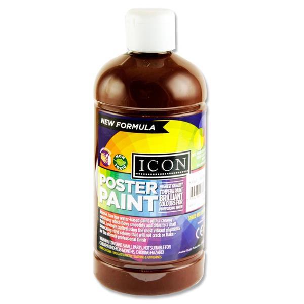 Icon - Poster Paint - 500ml - Burnt Umber - Brown by Icon on Schoolbooks.ie