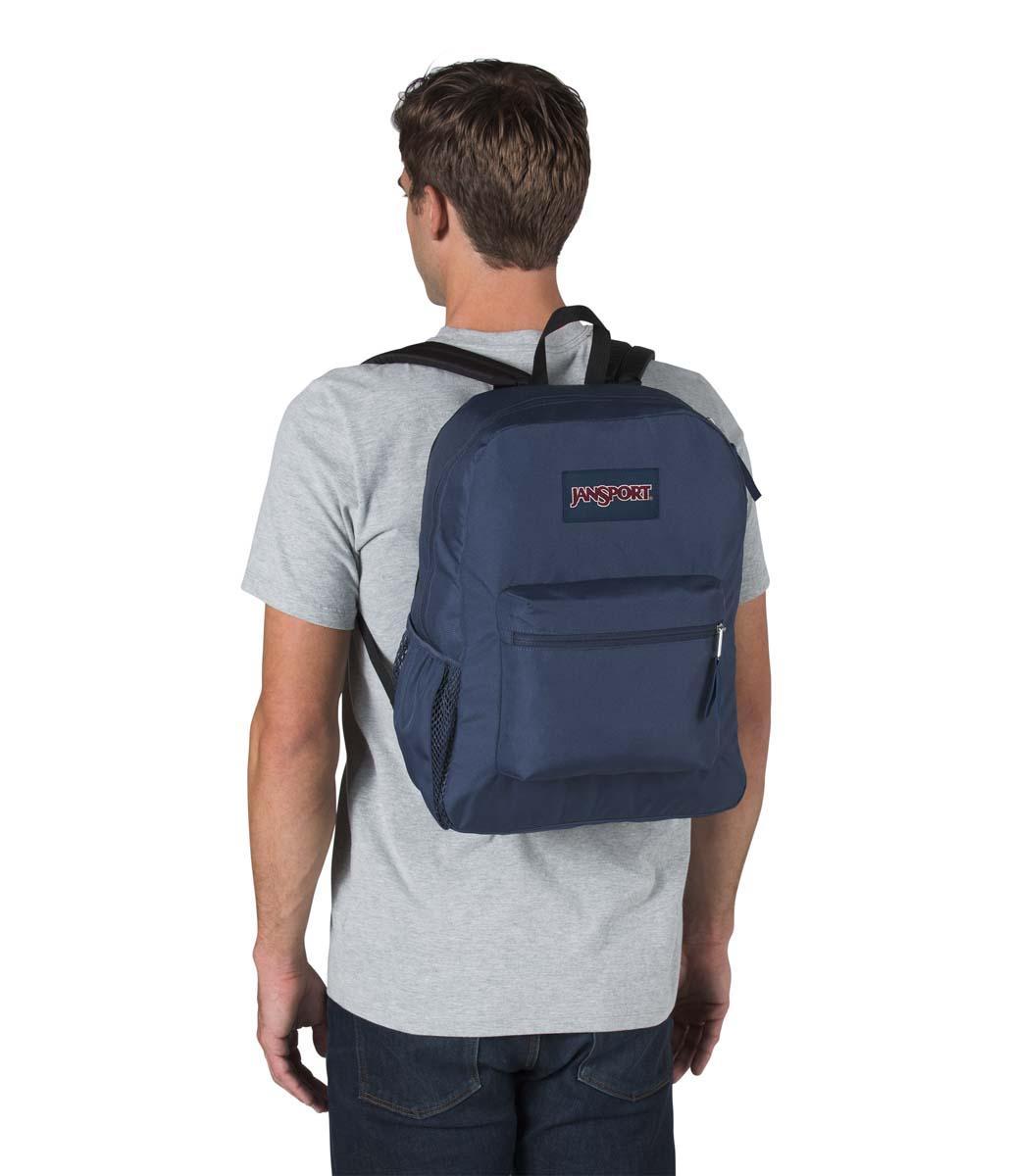 ■ JanSport Cross Town Backpack - Navy by JanSport on Schoolbooks.ie