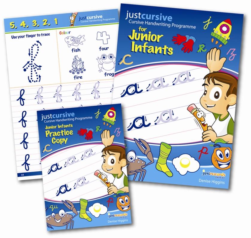 Just Cursive - Handwriting - Junior Infants (Book and Practice Copy Set) by Just Rewards on Schoolbooks.ie