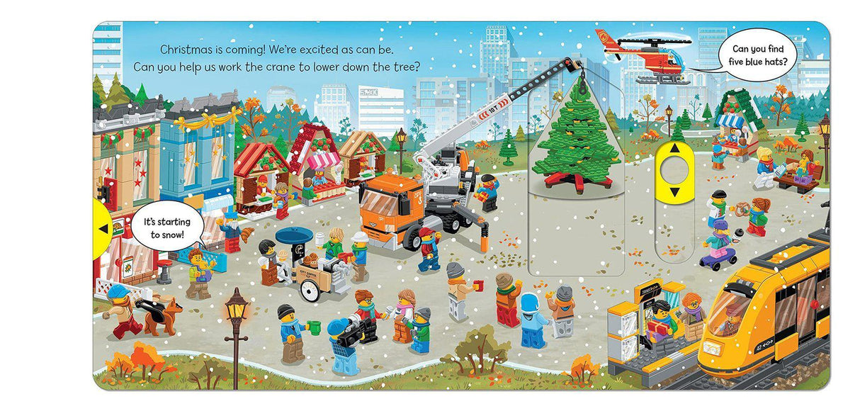 LEGO City - Merry Christmas - A Push Pull and Slide Book by LEGO on Schoolbooks.ie