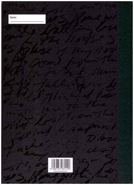 Notebook - A4 - Hardback - 120 Page - Black Cover by Lismore on Schoolbooks.ie