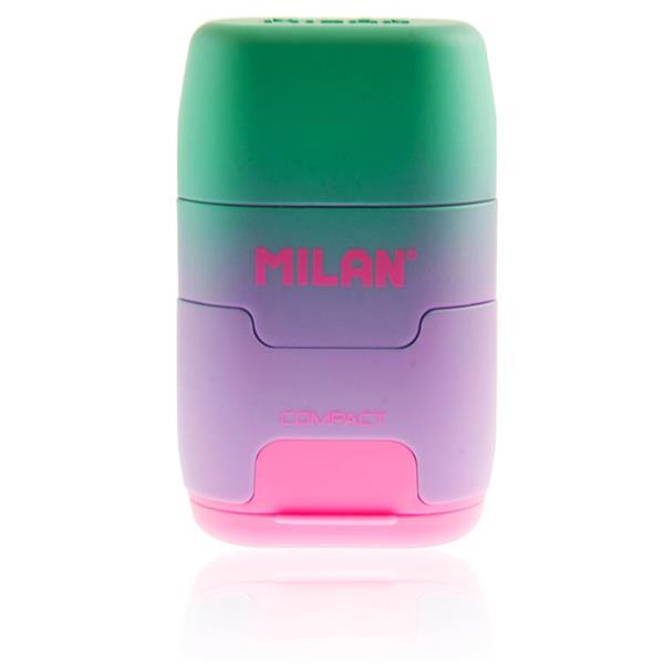 Milan - Twin Hole Sharpener and Eraser - Sunset - Assorted Colours by Milan on Schoolbooks.ie