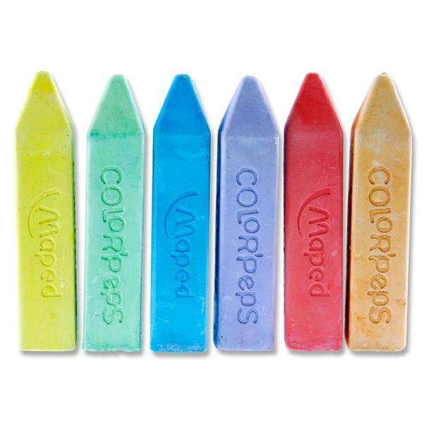 Maped Color'peps Box 6 Squared Sidewalk Chalks by Maped on Schoolbooks.ie