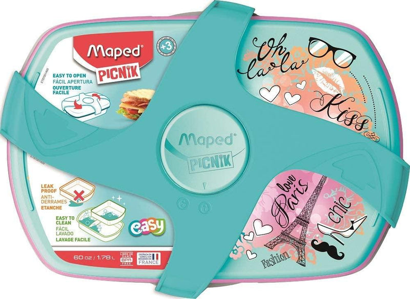 Maped - Picnik Concept - Twist 1.78 litre Lunch Box - Paris Fashion by Maped on Schoolbooks.ie